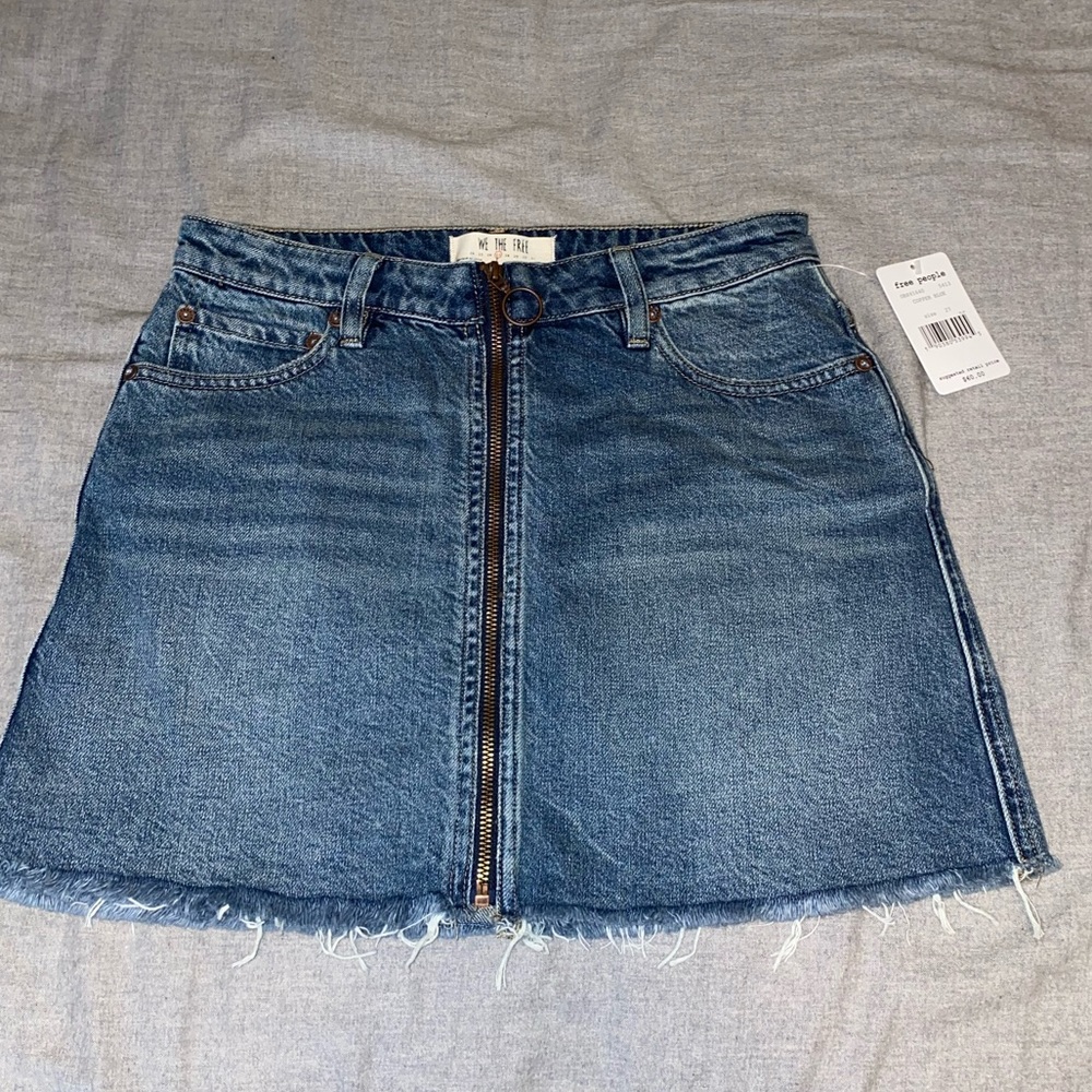 free people size 27 jean skirt